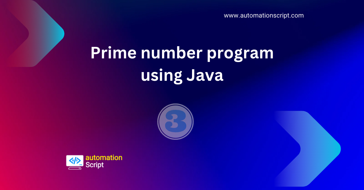 Prime number program using Java